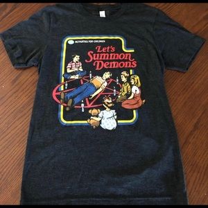 Let’s summon demons black medium shirt